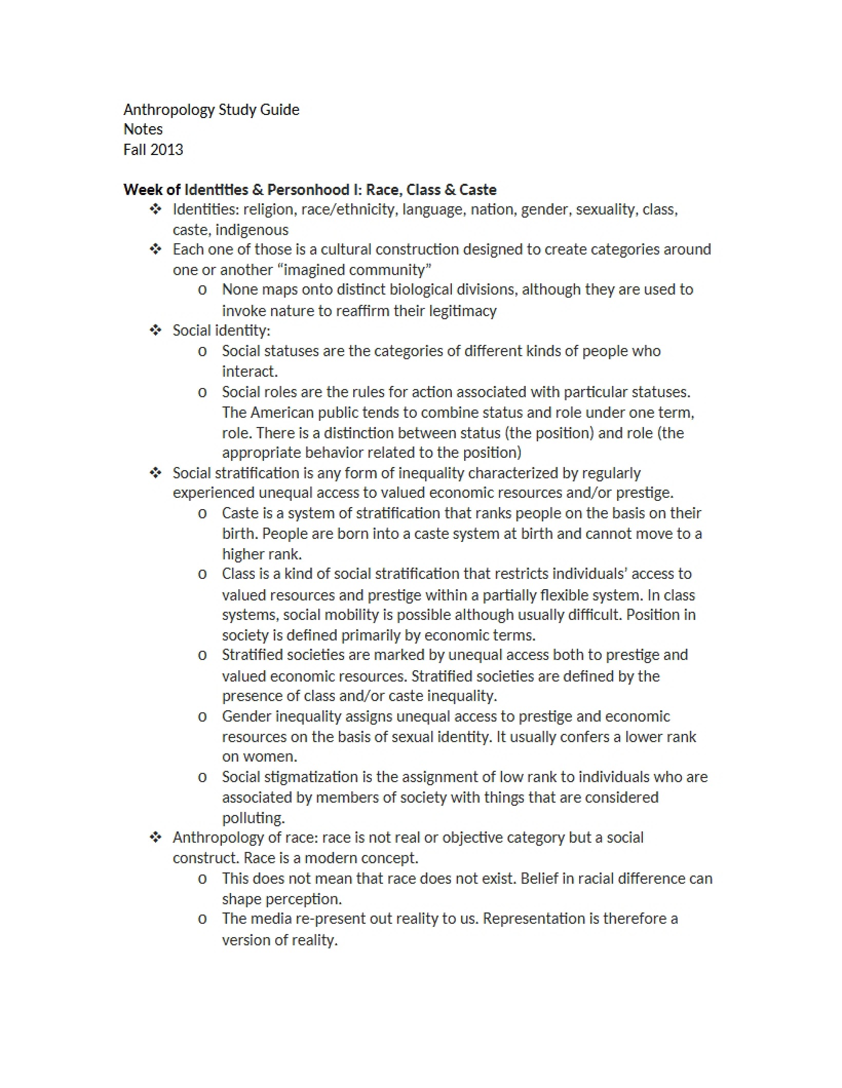 Guide for Study