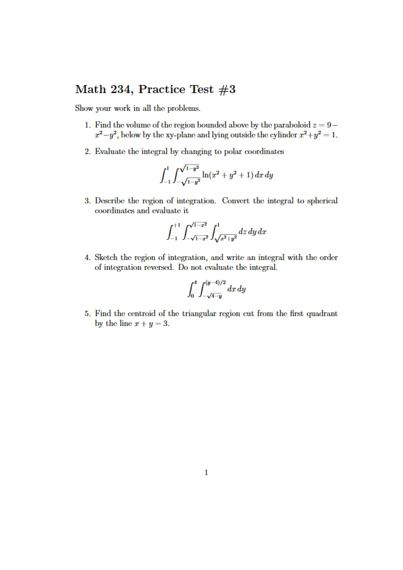 Exam 3 (Fall 2010, Section 009)
