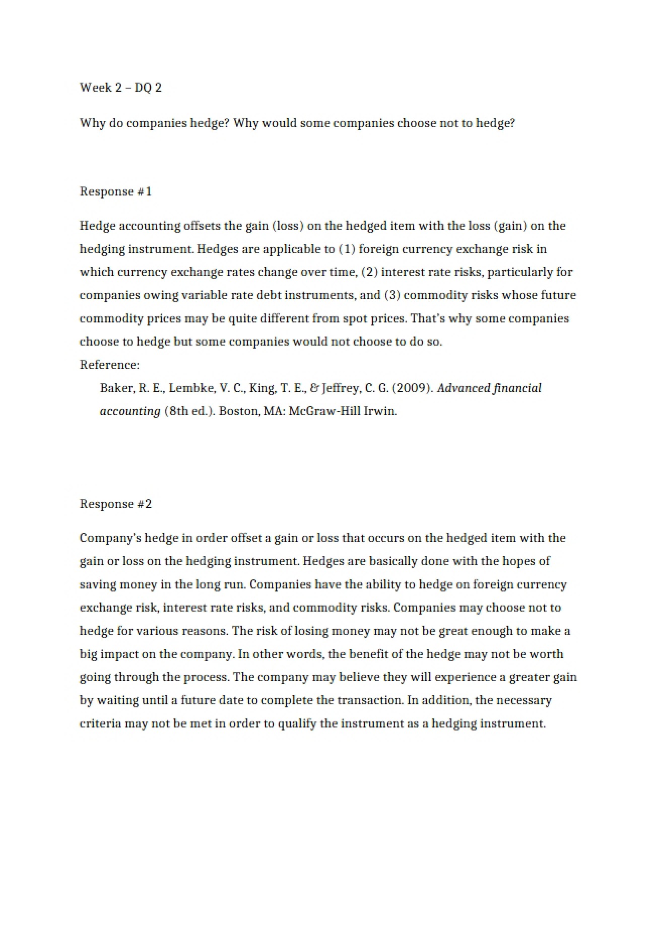Accounting Standards Essay