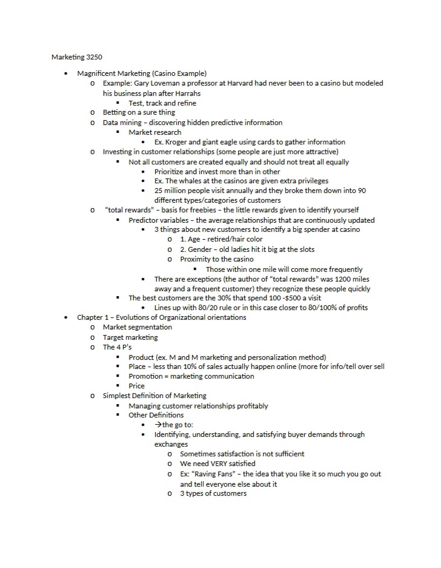 Class Notes