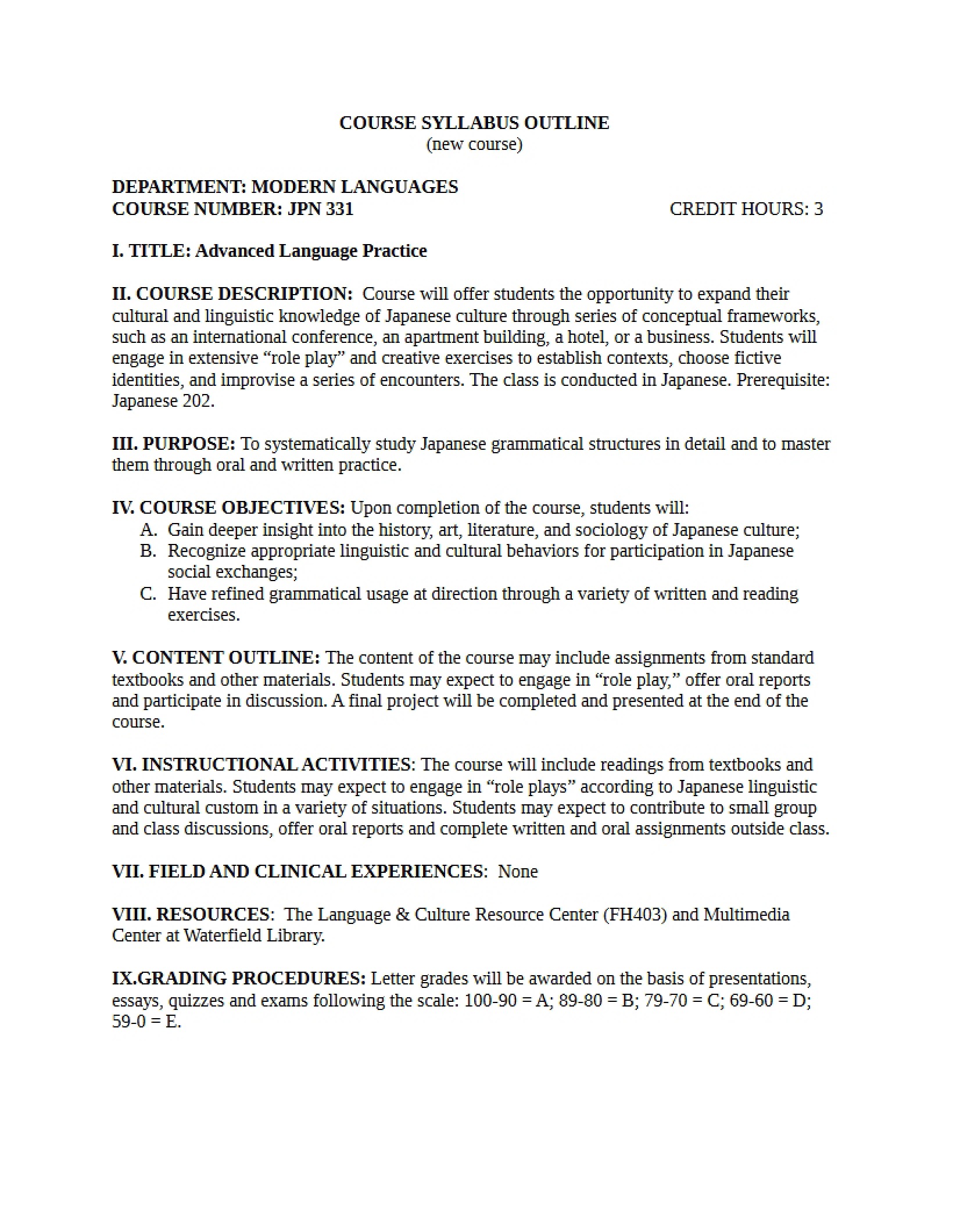 Syllabus
