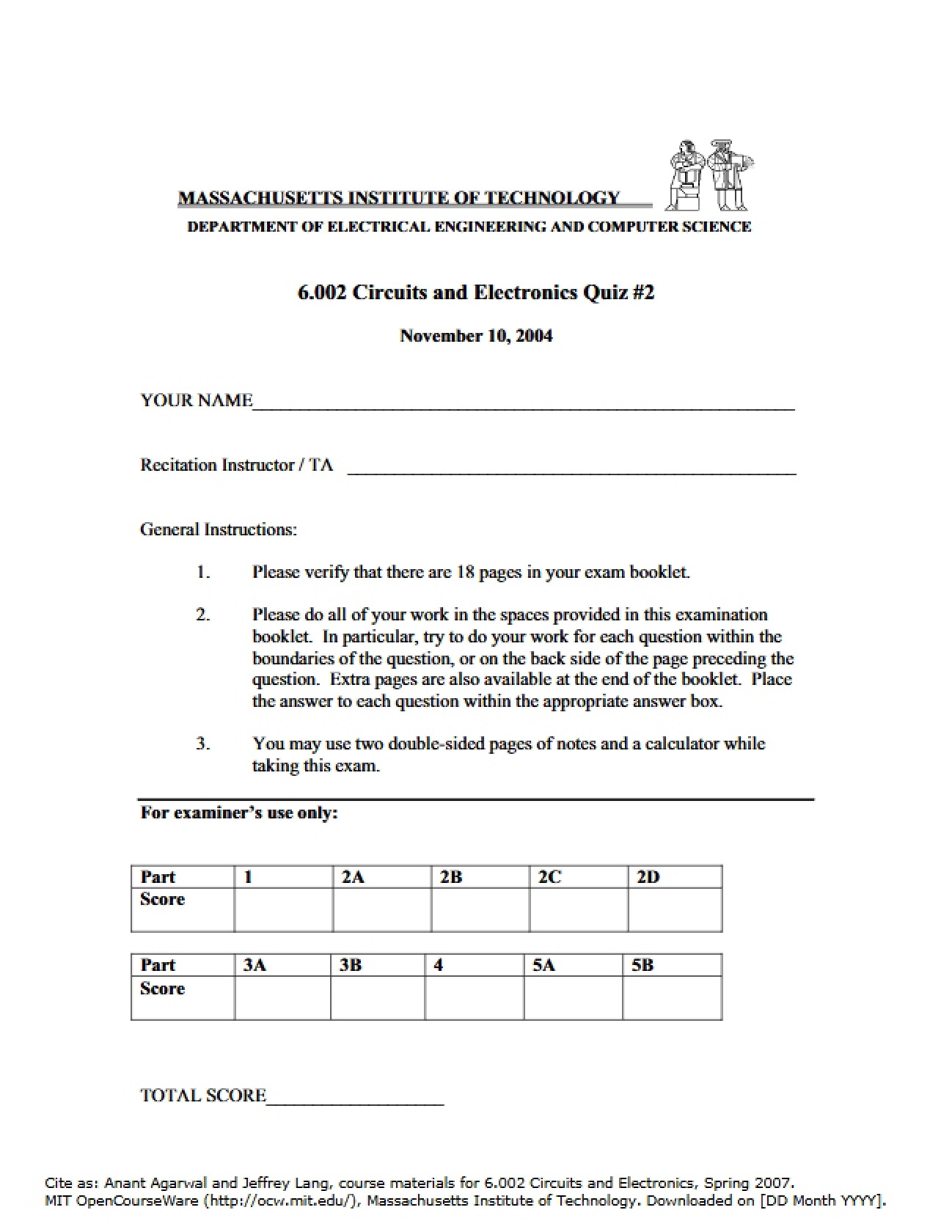 Circuits Exam Prep