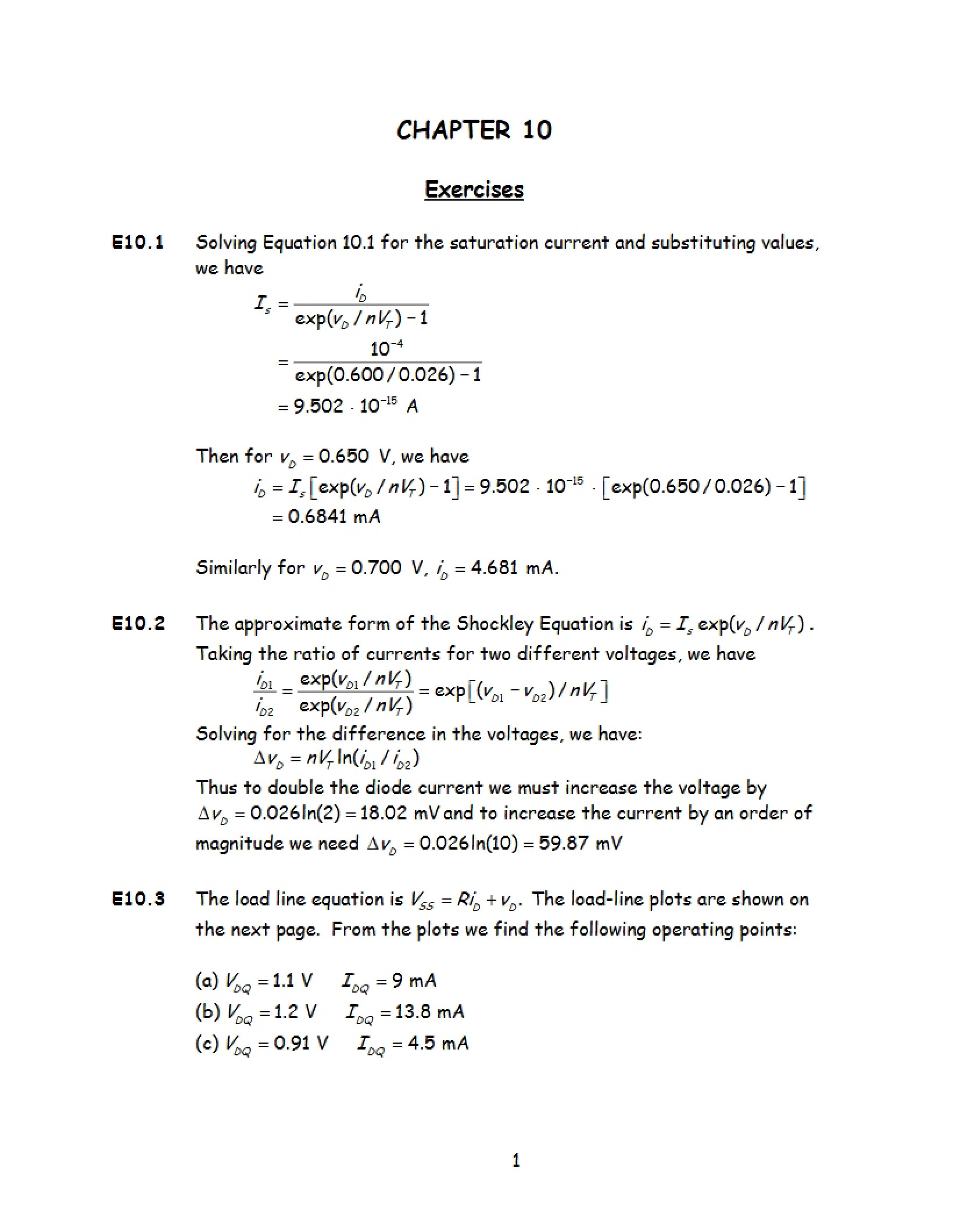 Exercises for Chapter 10