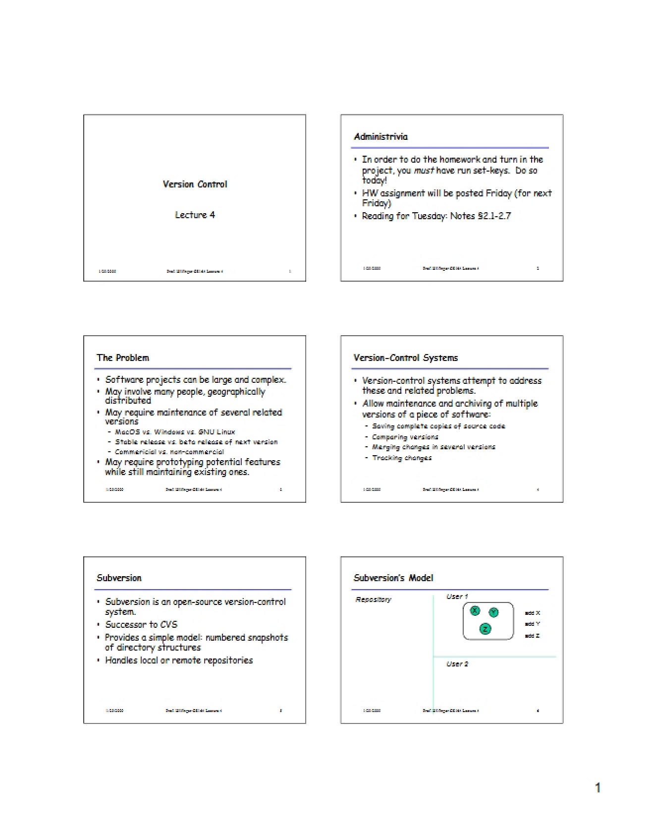 Version Control (Lecture 4)