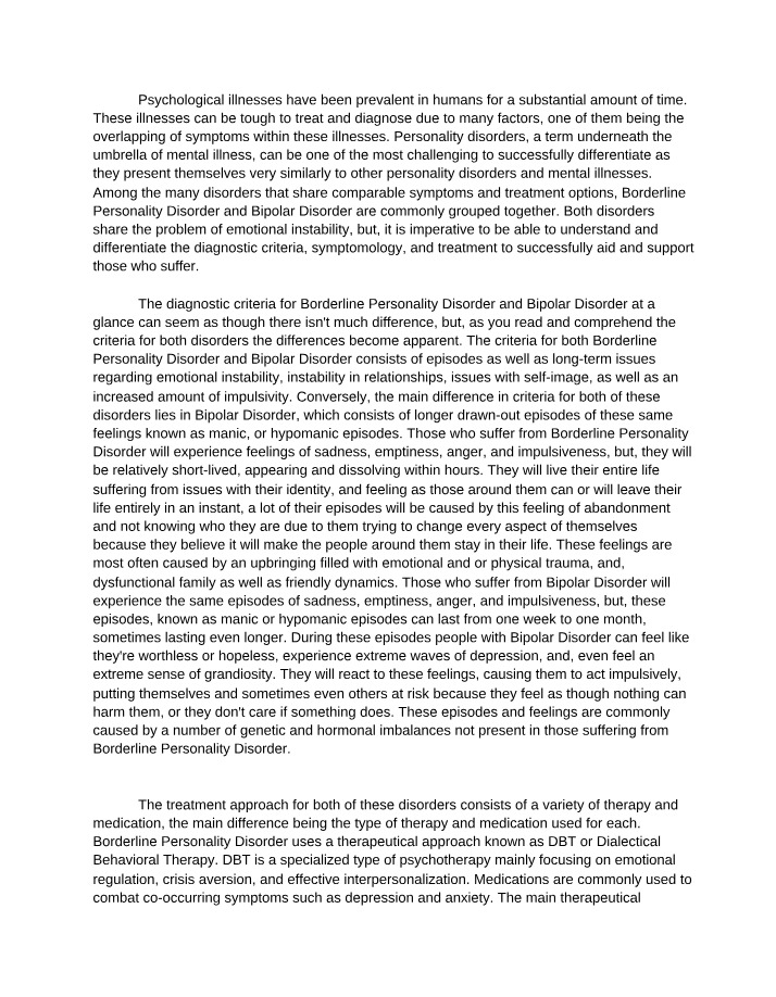 Understanding Bipolar and Borderline Personality Disorder