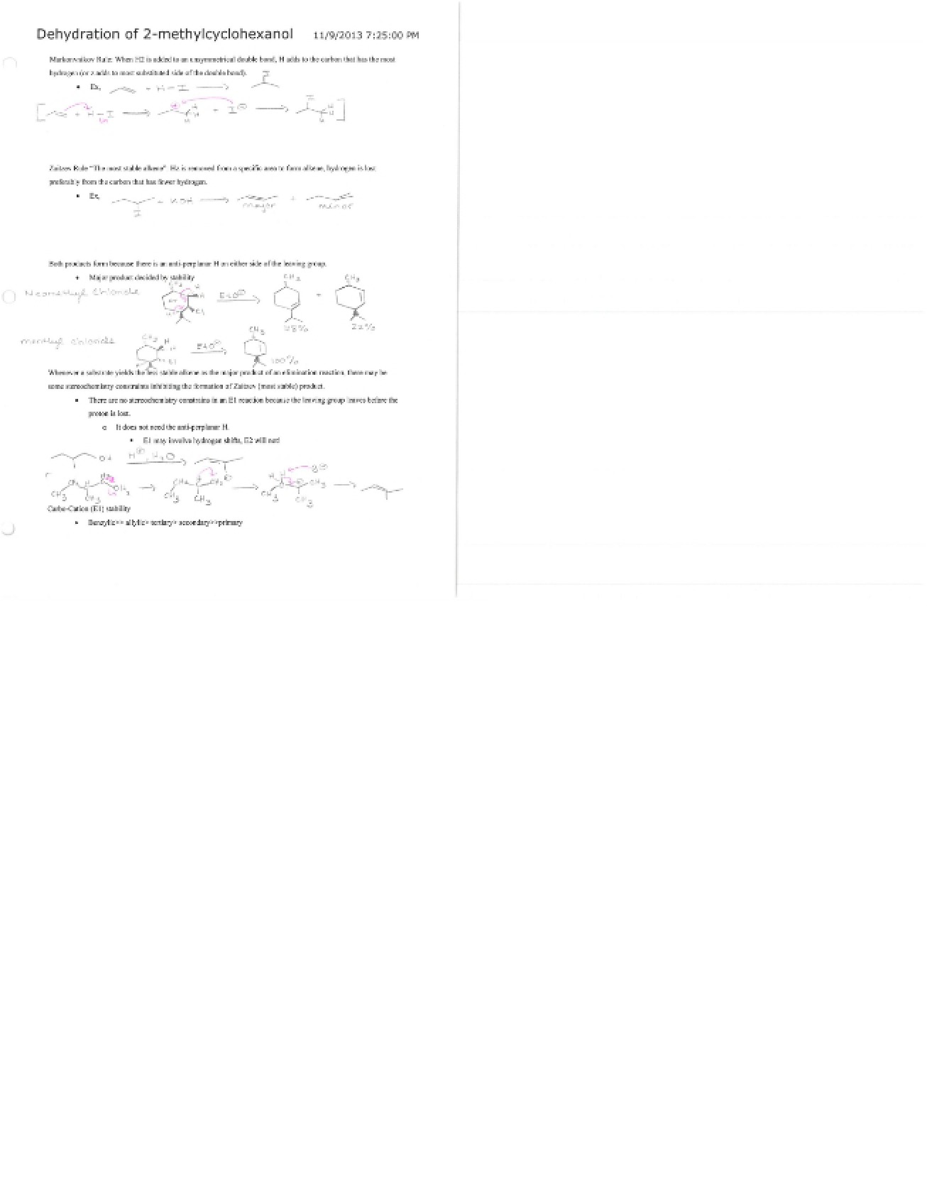 Laboratory Procedures for Dehydration Reactions