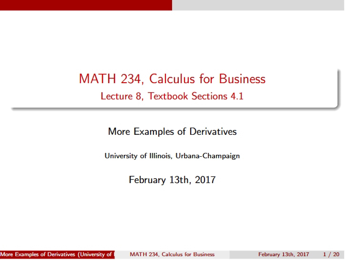 Xu Lecture 08