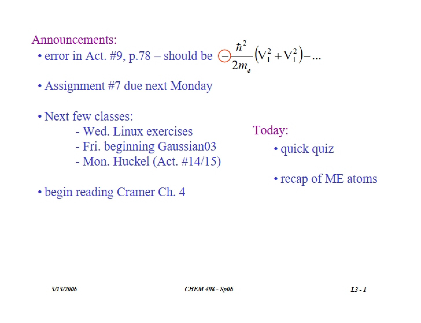 Notes on Atoms