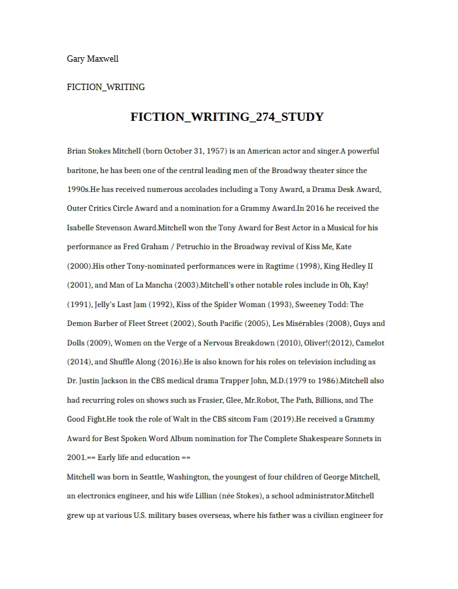Written Essay