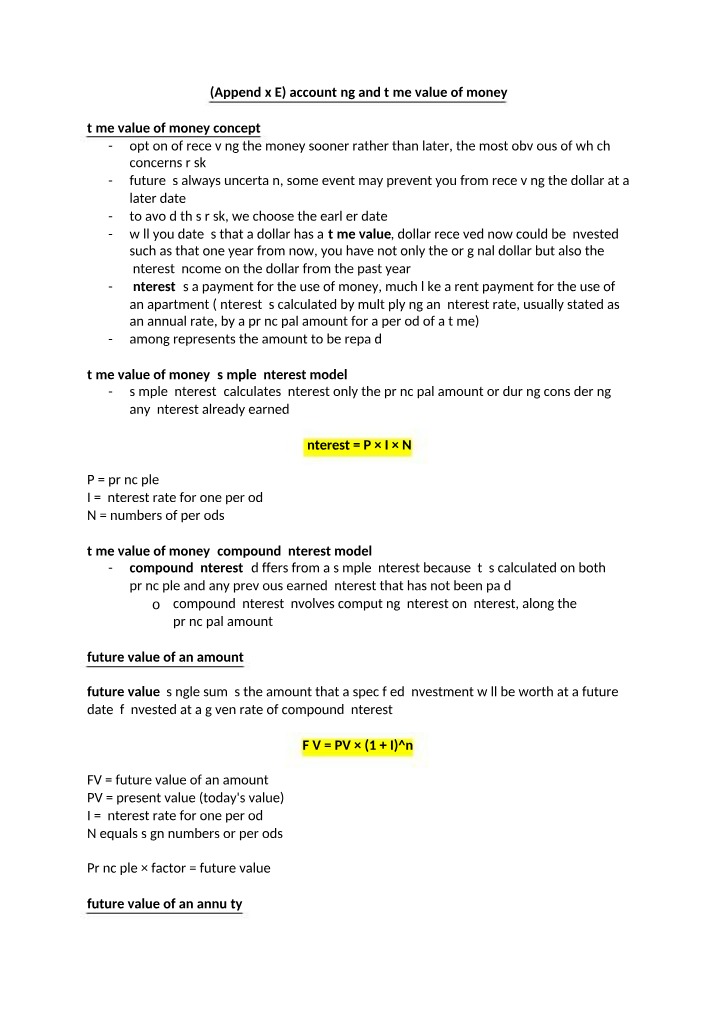 Accounting and the Time Value of Money - Appendix E