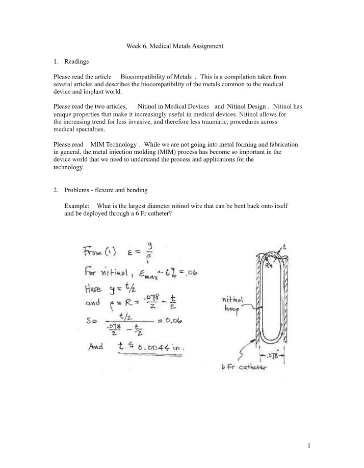 Assignment on Medical Metals