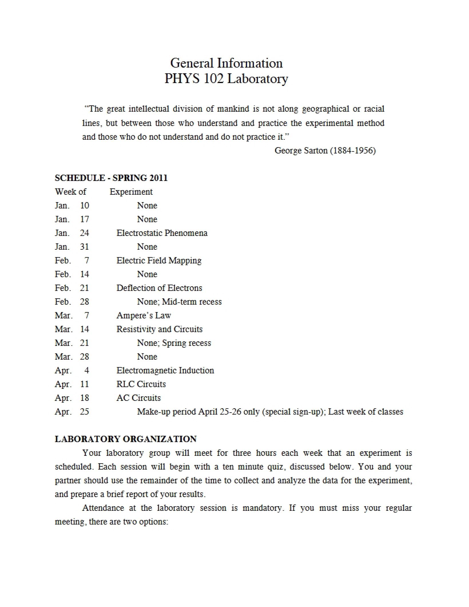 Physics 102 Lecture Notes