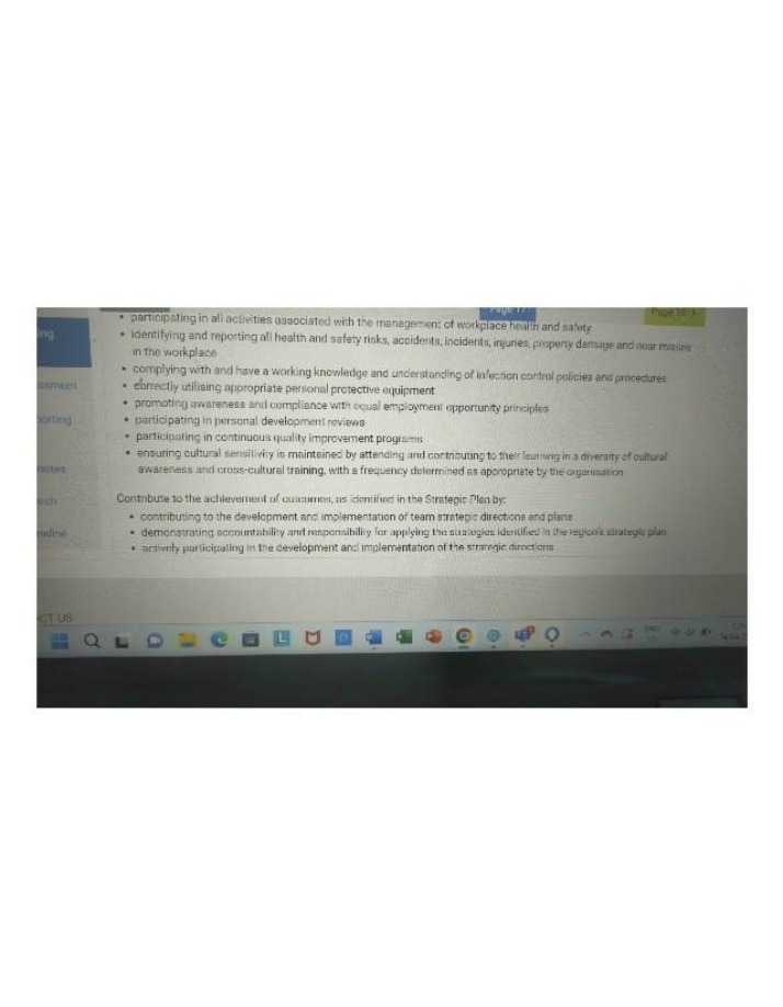 Workplace Health and Safety - Strategic Plan Contributions