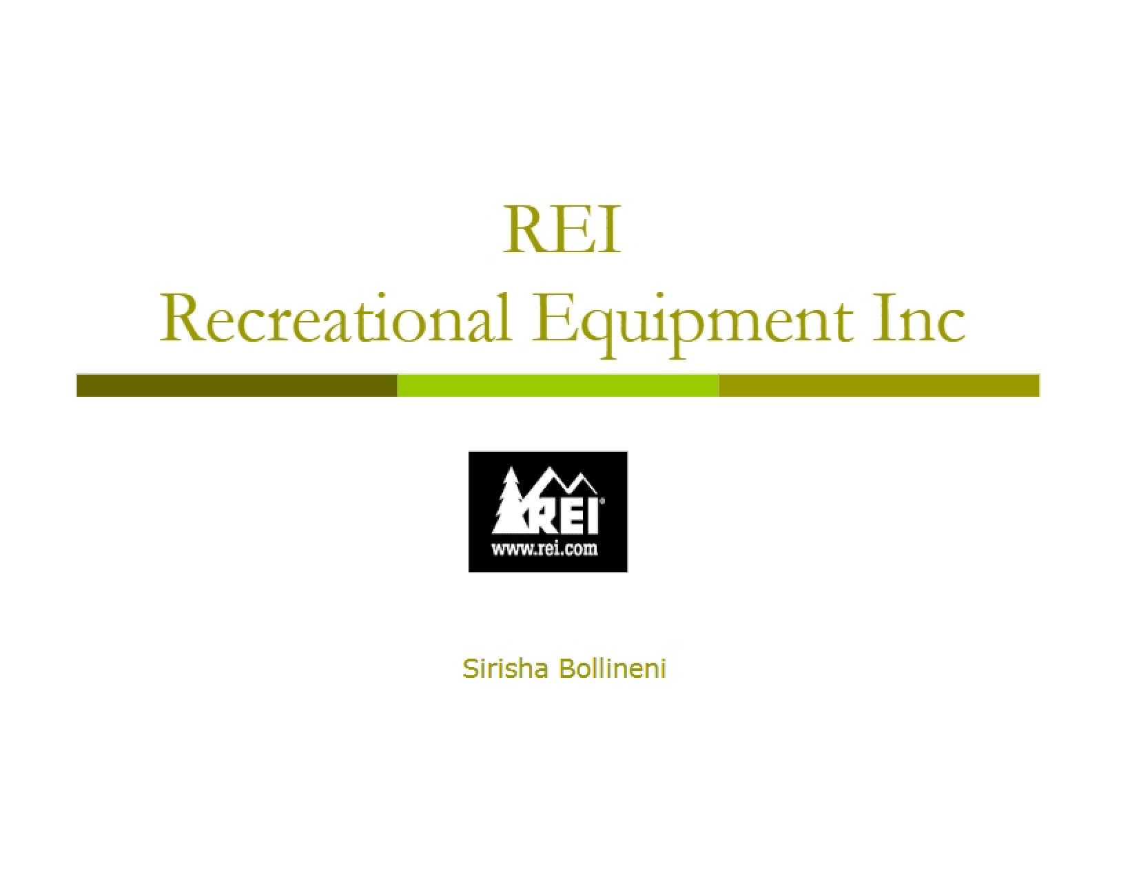 Case Study REI (Recreational Equipment Inc.)