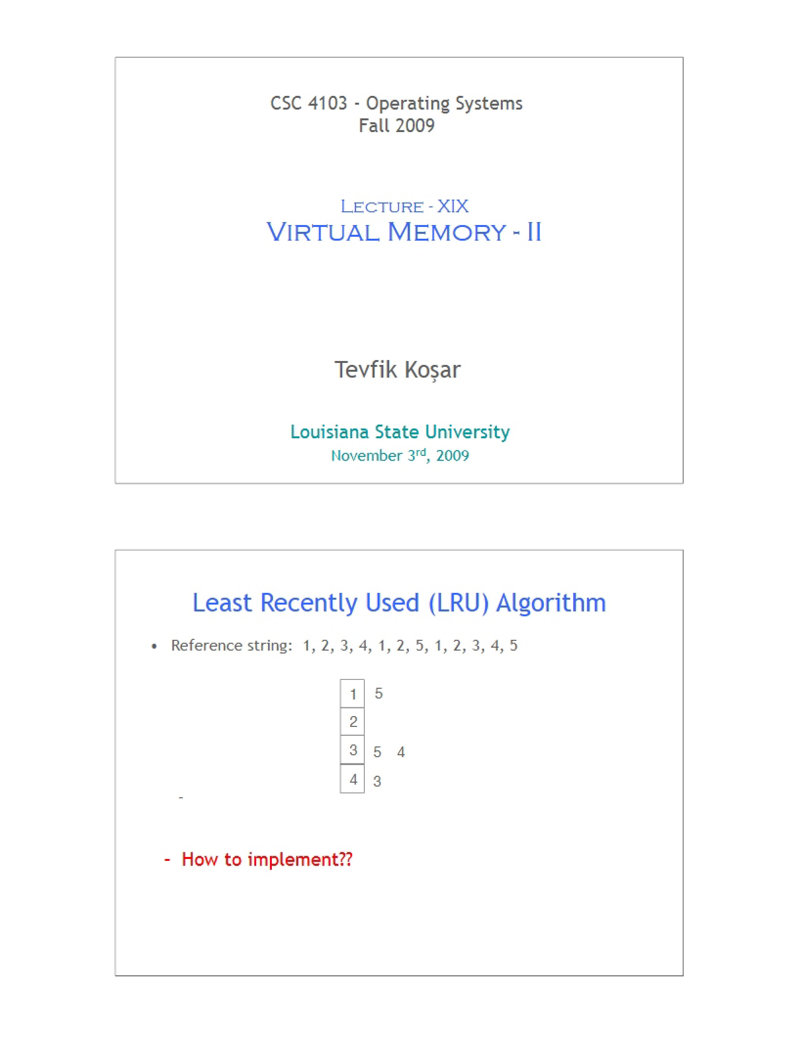 Virtual Memory Part II