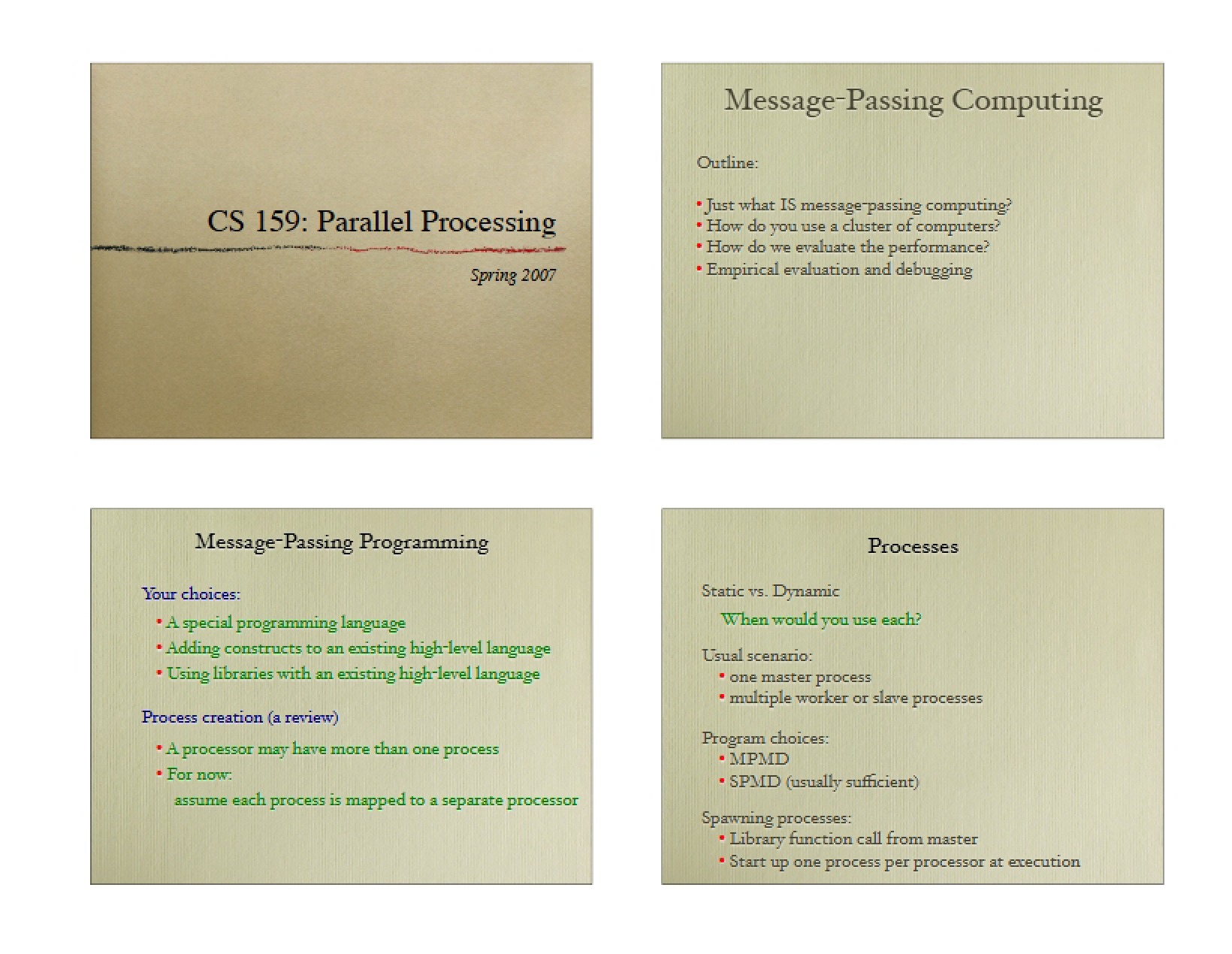 Computing via Message Passing