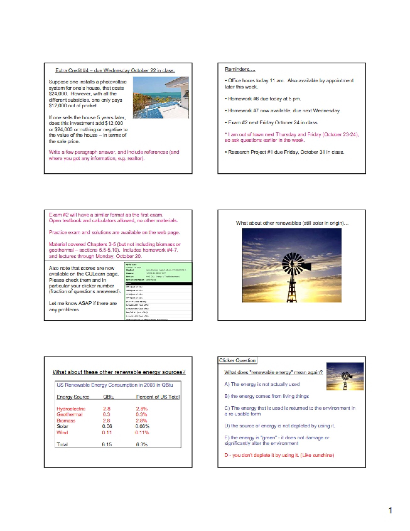 Thirteenth Set of Lecture Notes