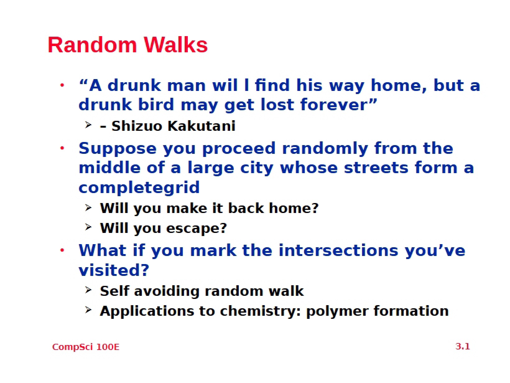 Walks (Random)