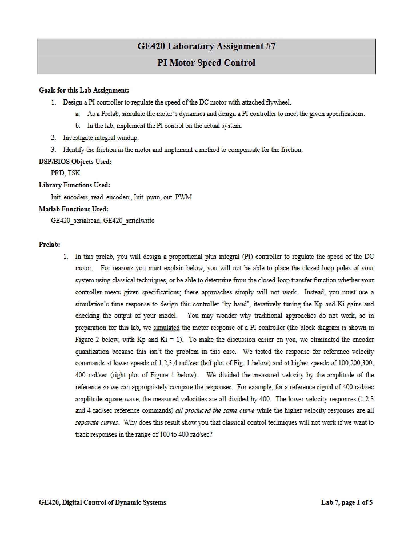 Lab Assignment GE420