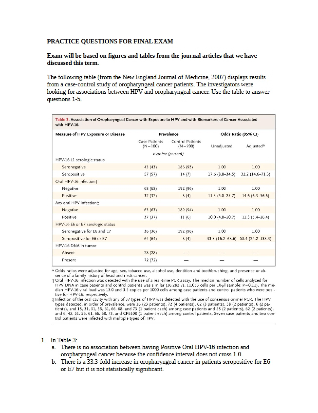 Probability and Statistics for Clinical Research Study Materials