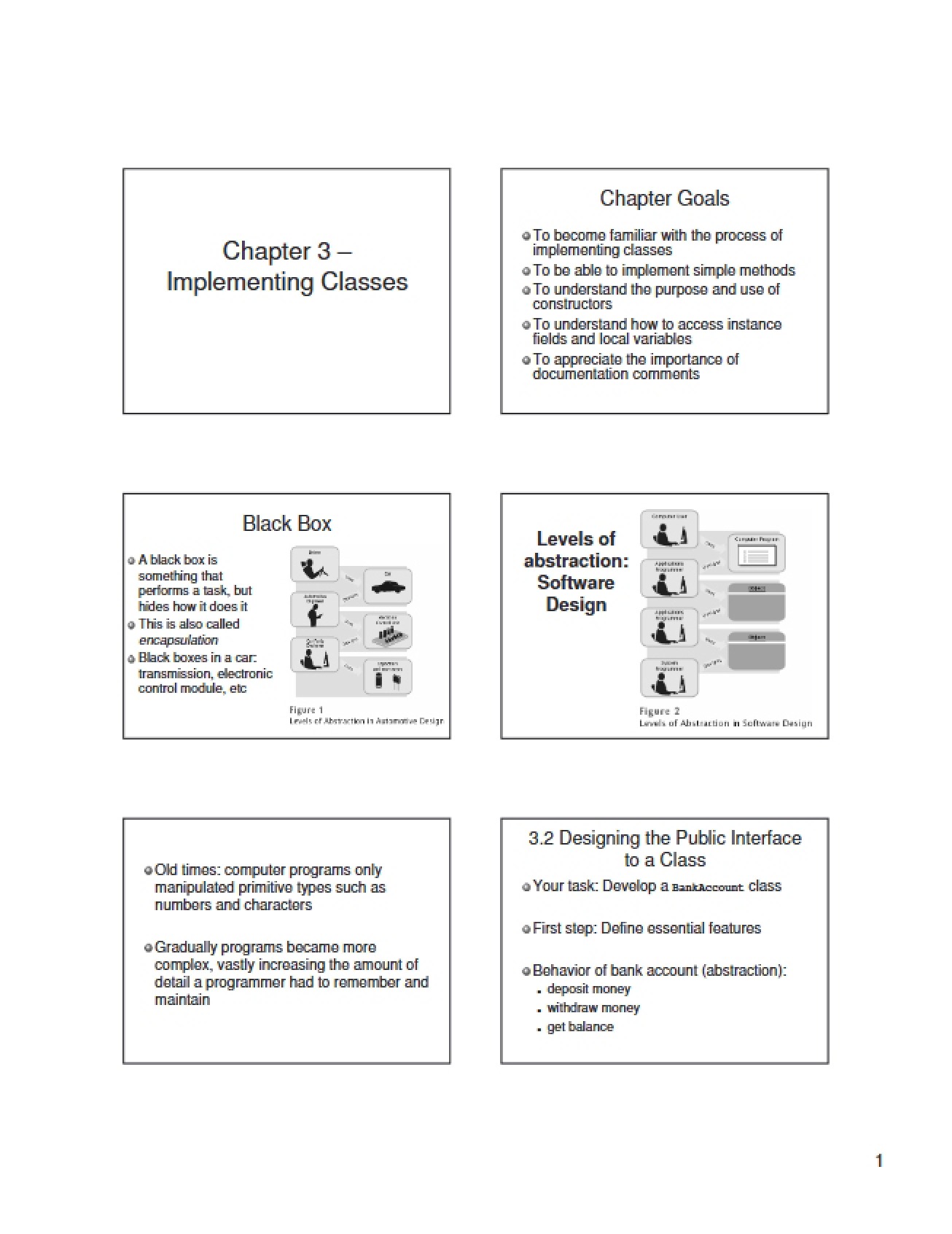 Implementing Classes - Chapter Three