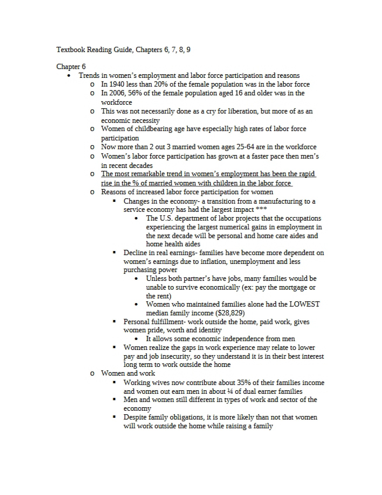 Sixth Chapter Materials for Family Diversity