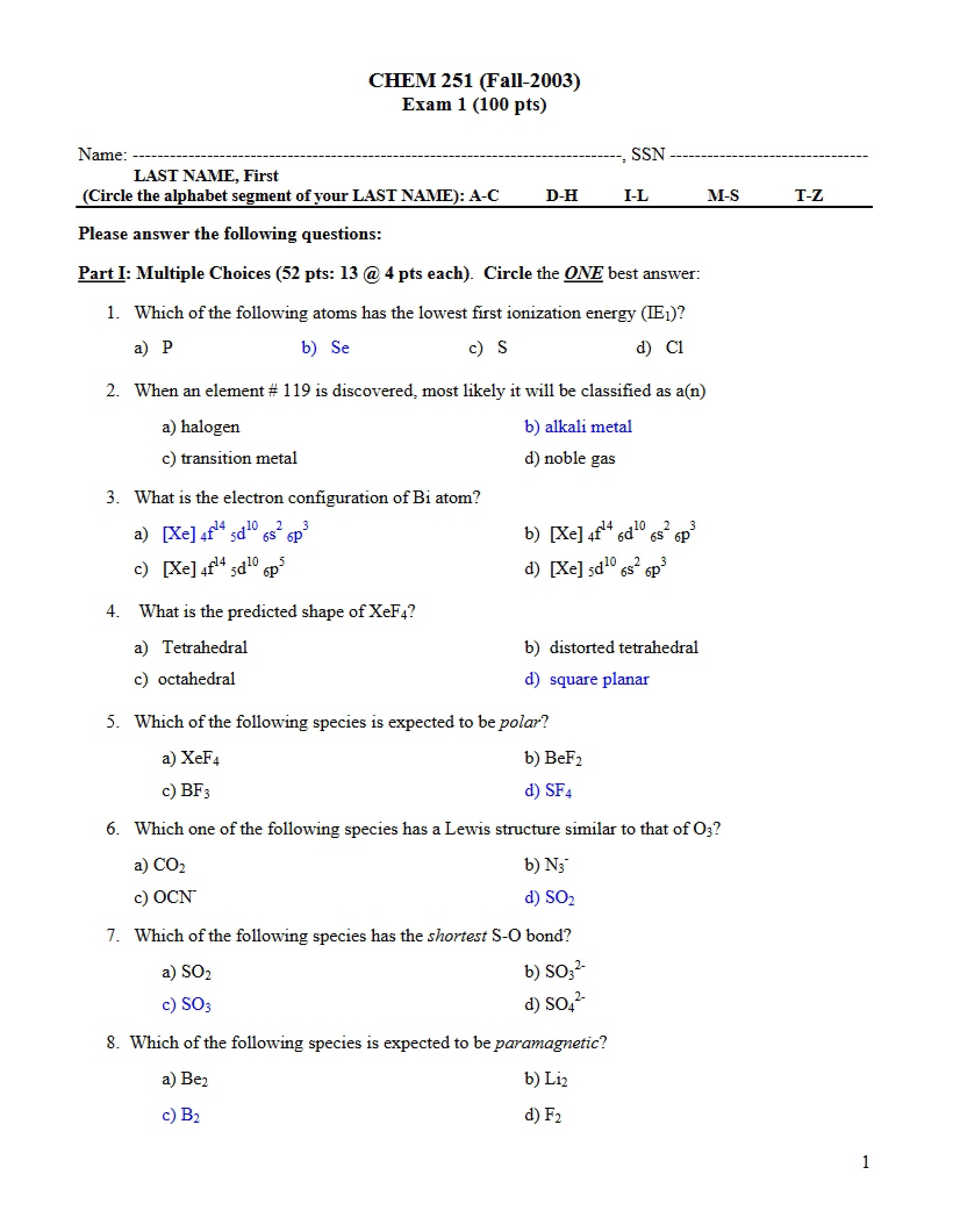 Lecture Notes Chem 251