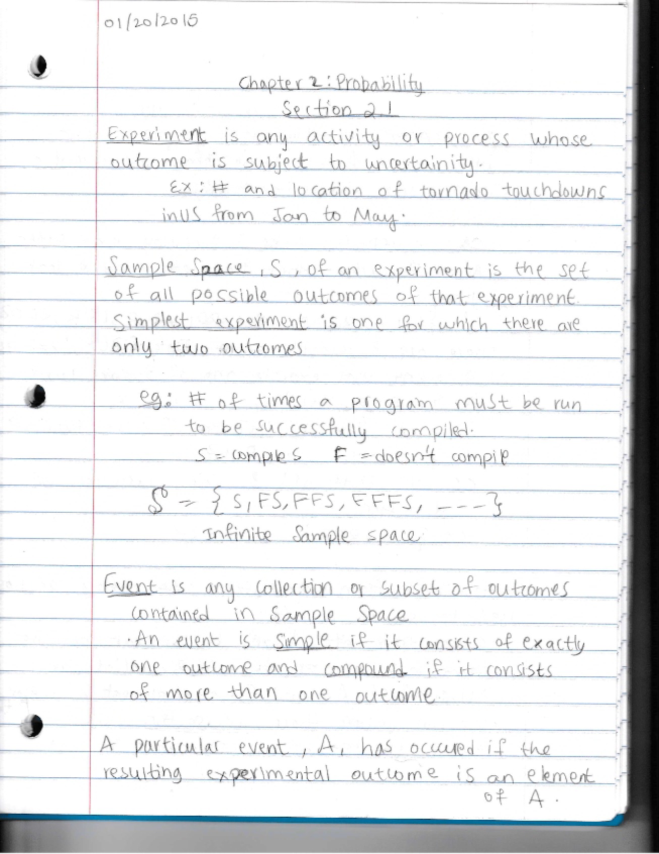Material from Section 2.1