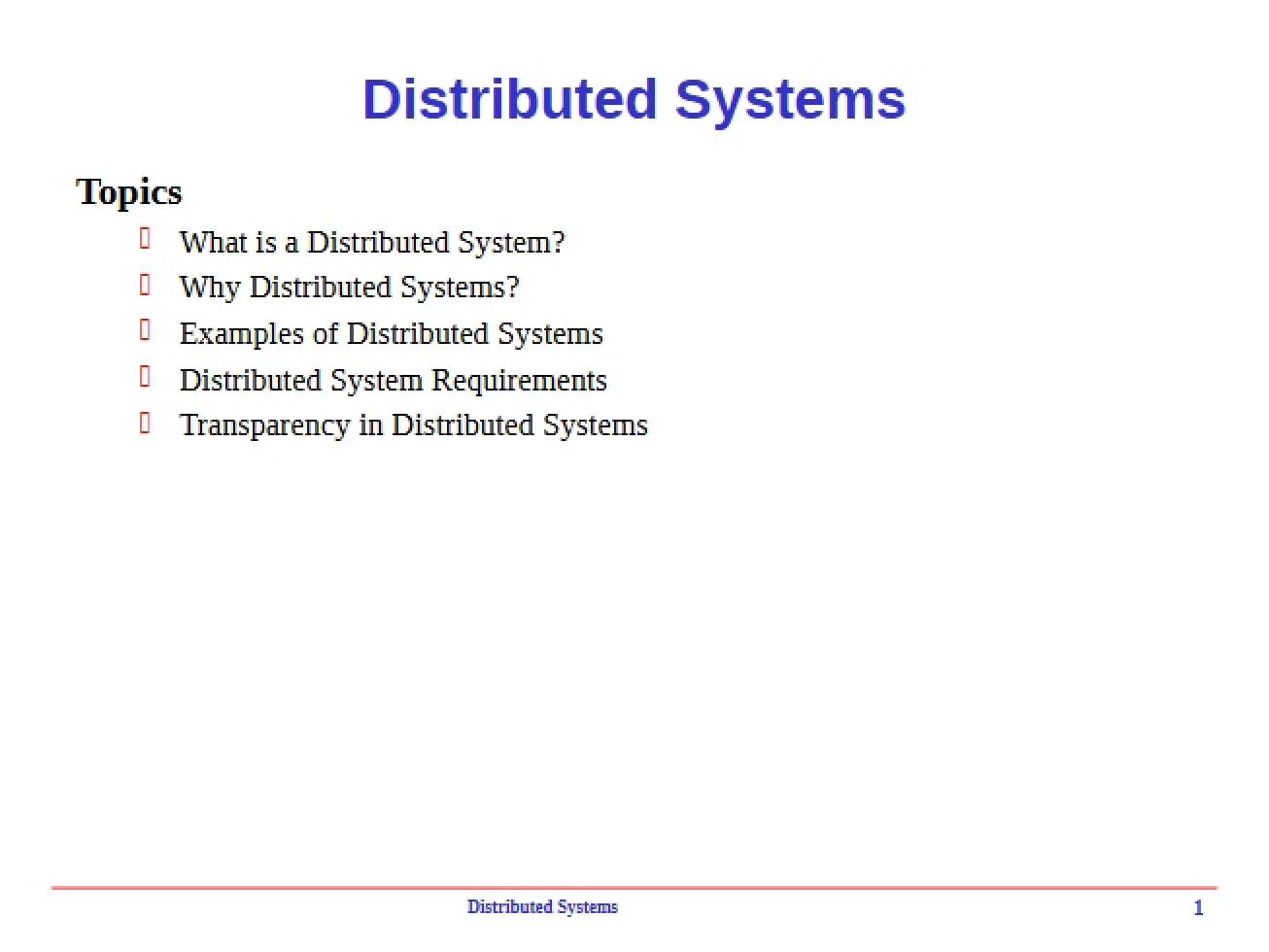 Systems Distributed