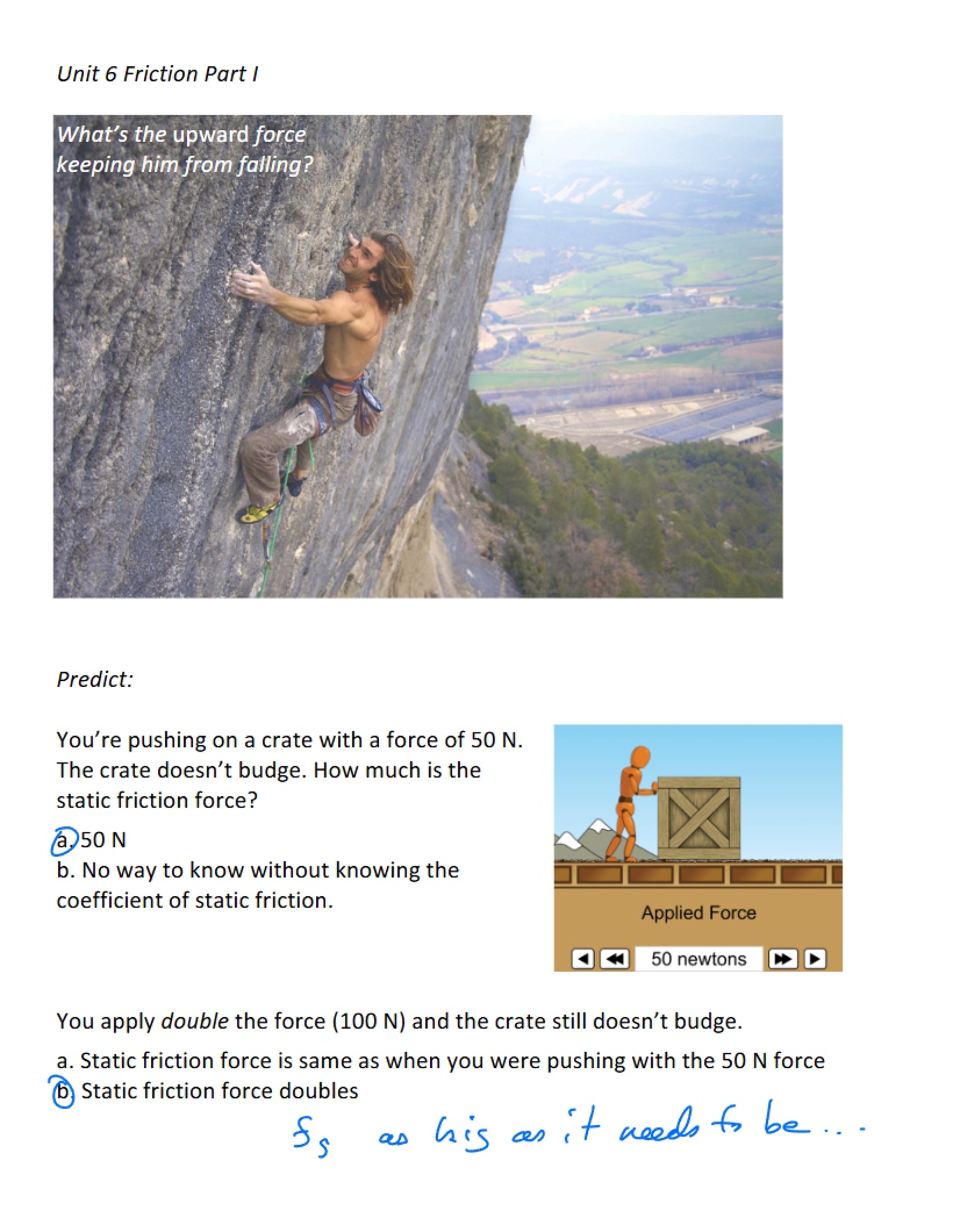 Part 1 Friction (Unit 6)
