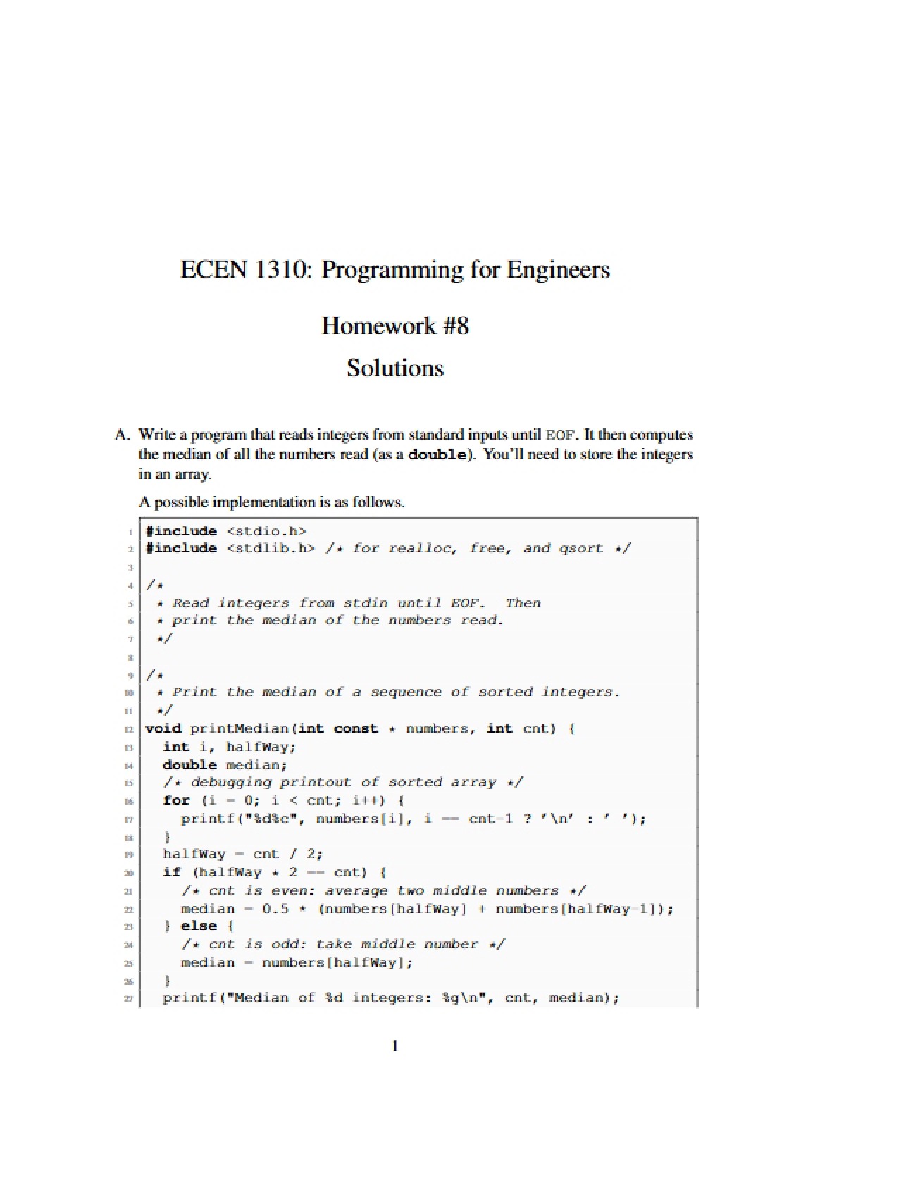 Solution 8 for C and MATLAB Programming