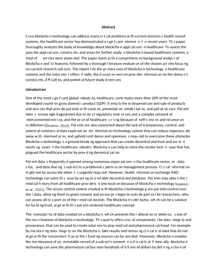 Blockchain Applications in Healthcare