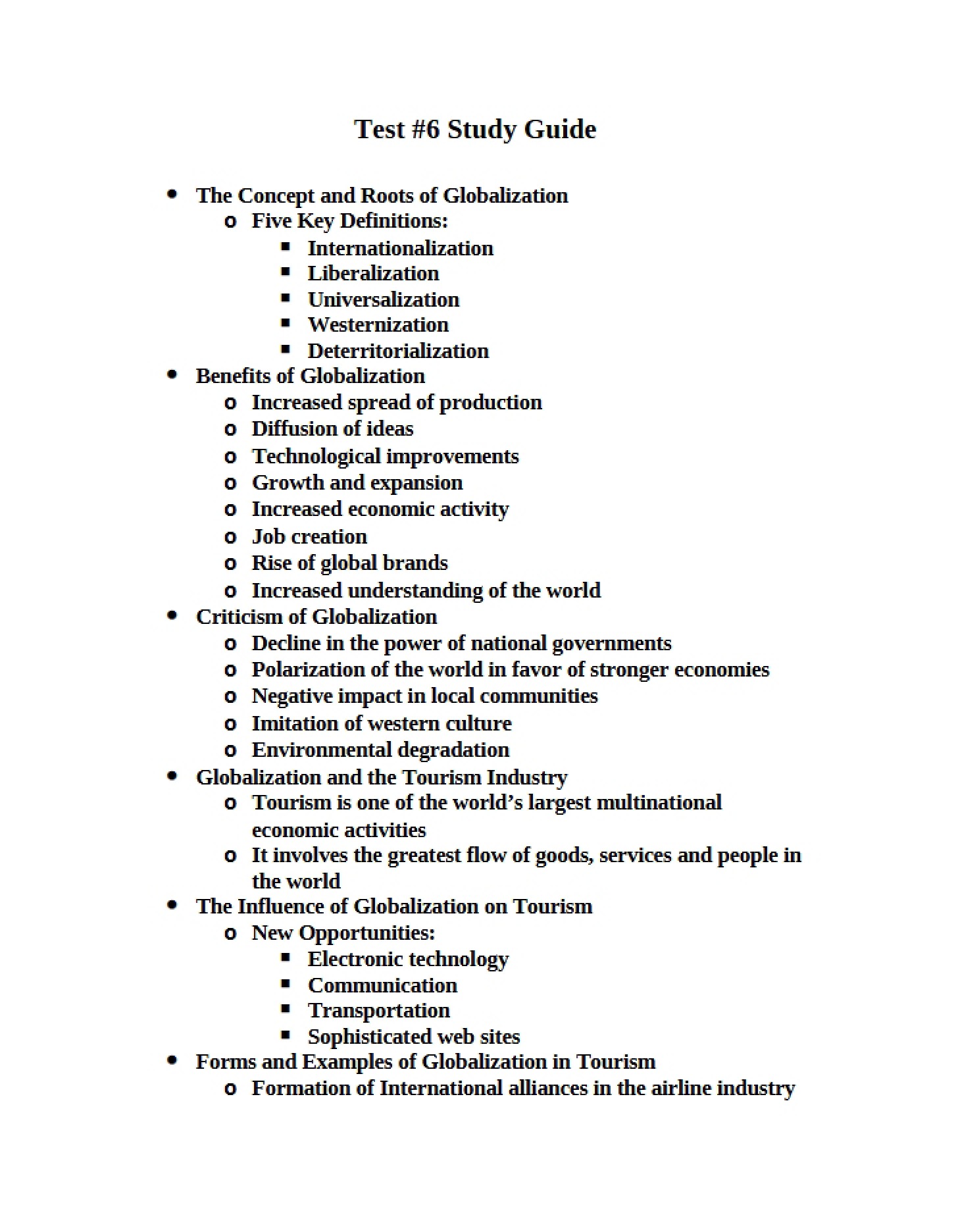 Sixth Unit Examination