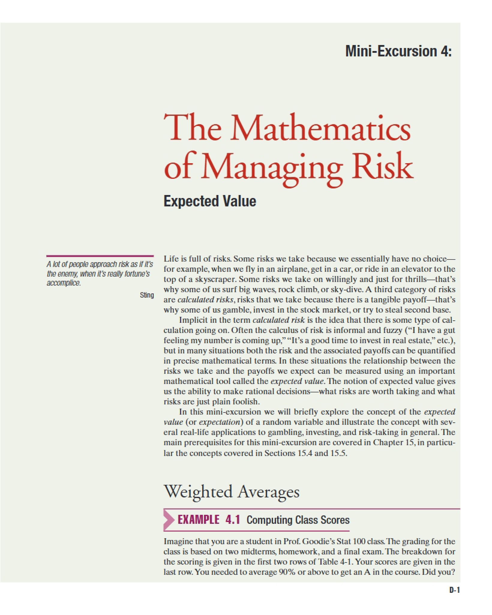 Risk Management Mathematics