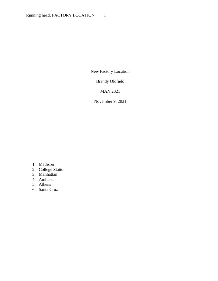 Factors to Consider for Ideal Factory Location