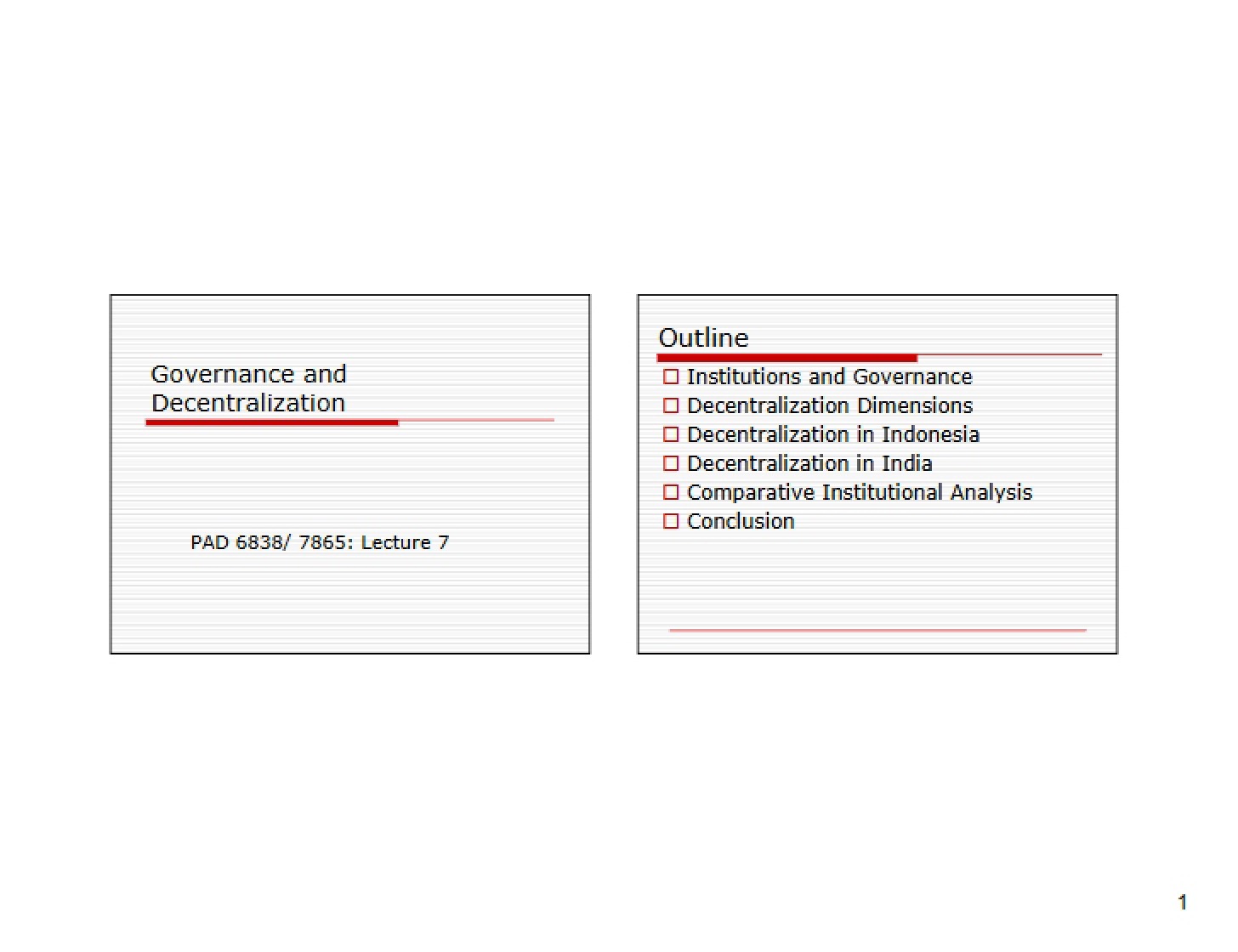 Regional Autonomy and Governance Structures