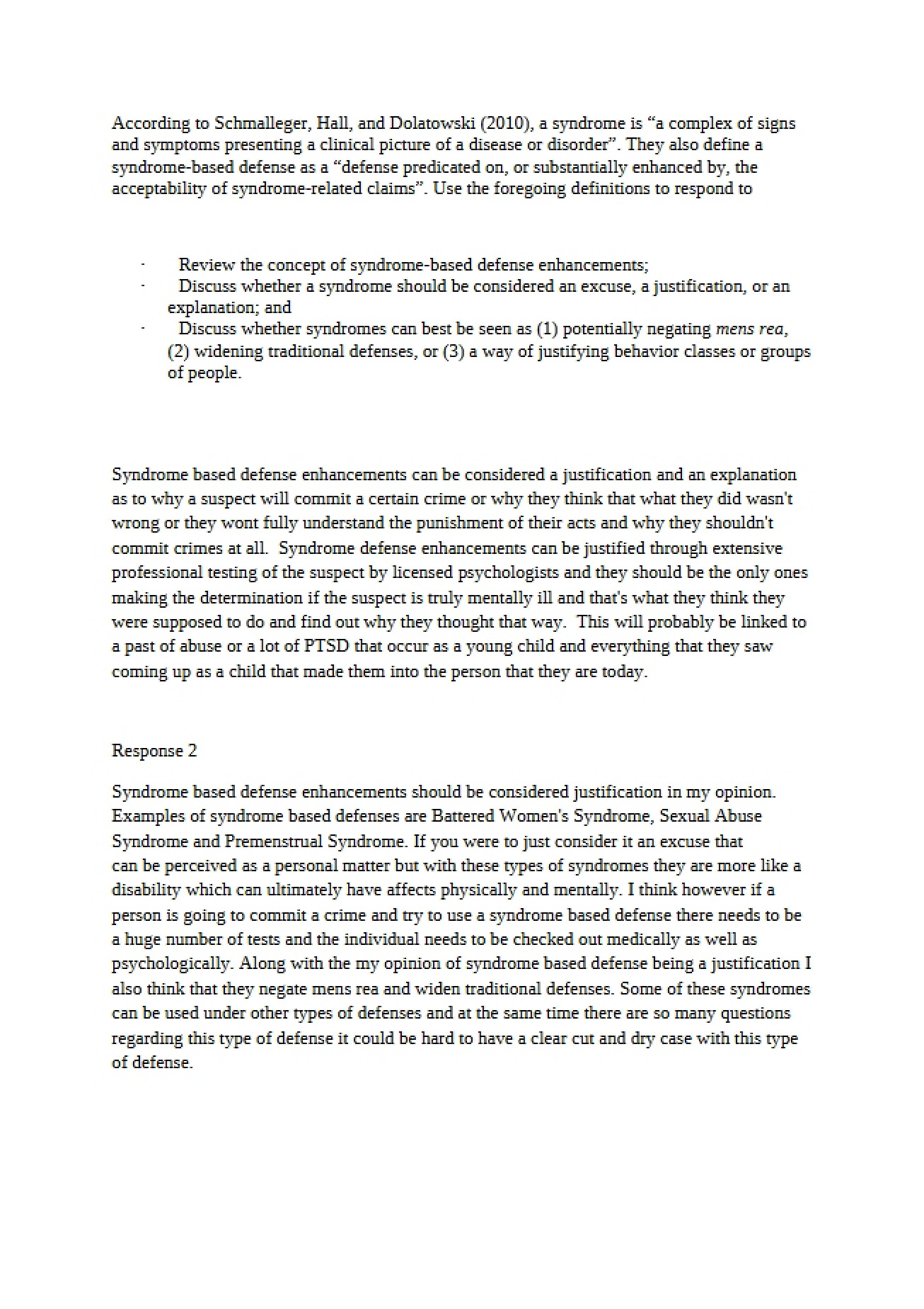 Enhancements to Syndrome-Based Defenses