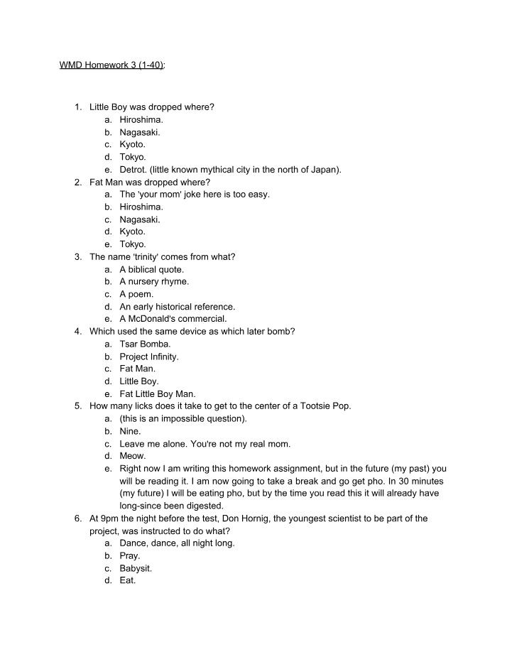 WMD Homework 3 - Questions 1-40