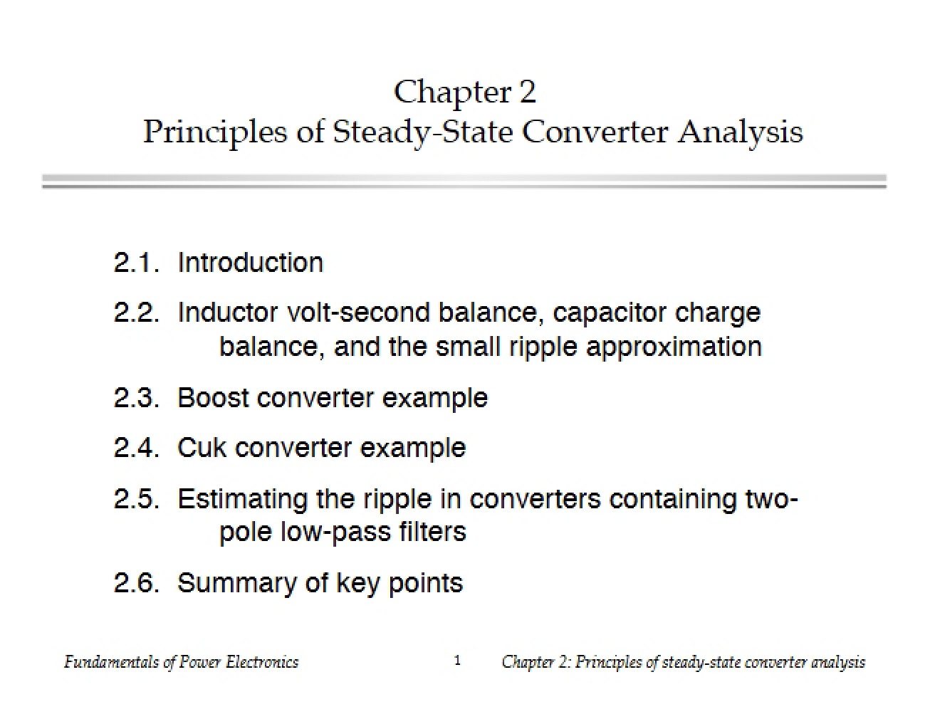Principles of Steady-State Converter Analysis