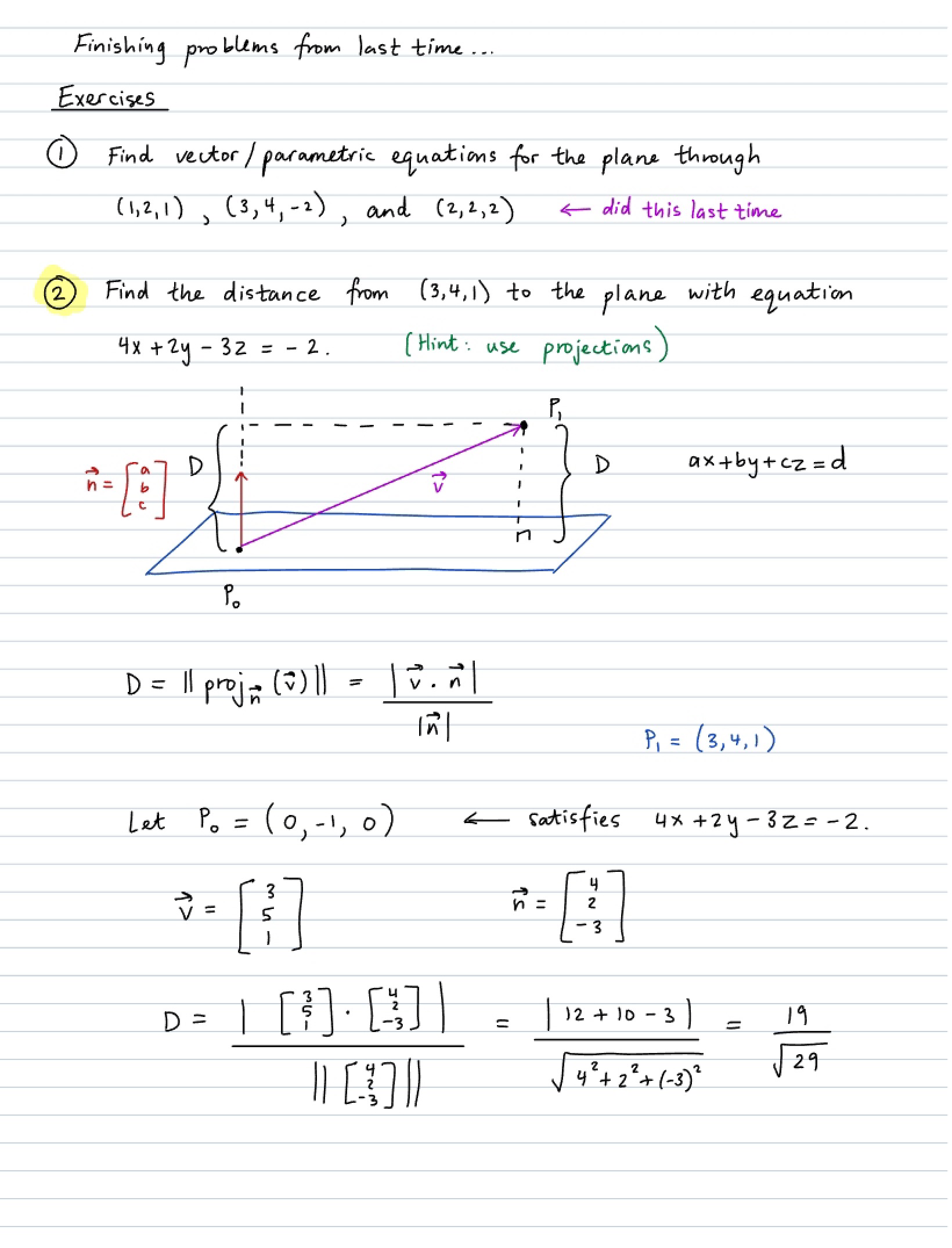 Linear Algebra Exercises
