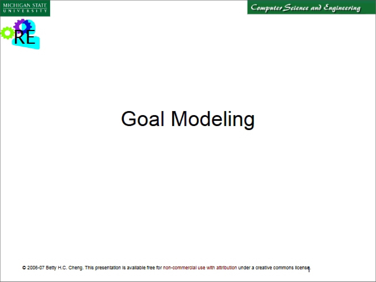 Modeling Goals