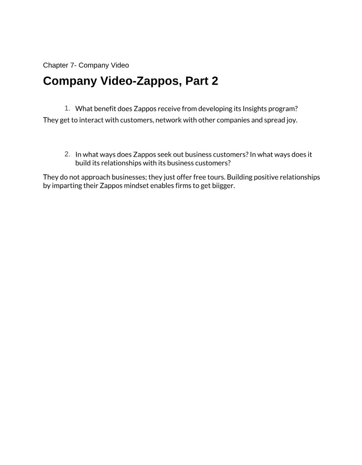 Zappos Company Video - Part 2