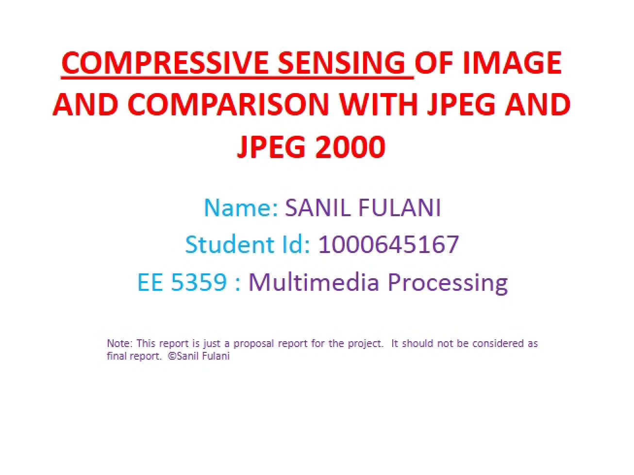 Image Compressive Sensing