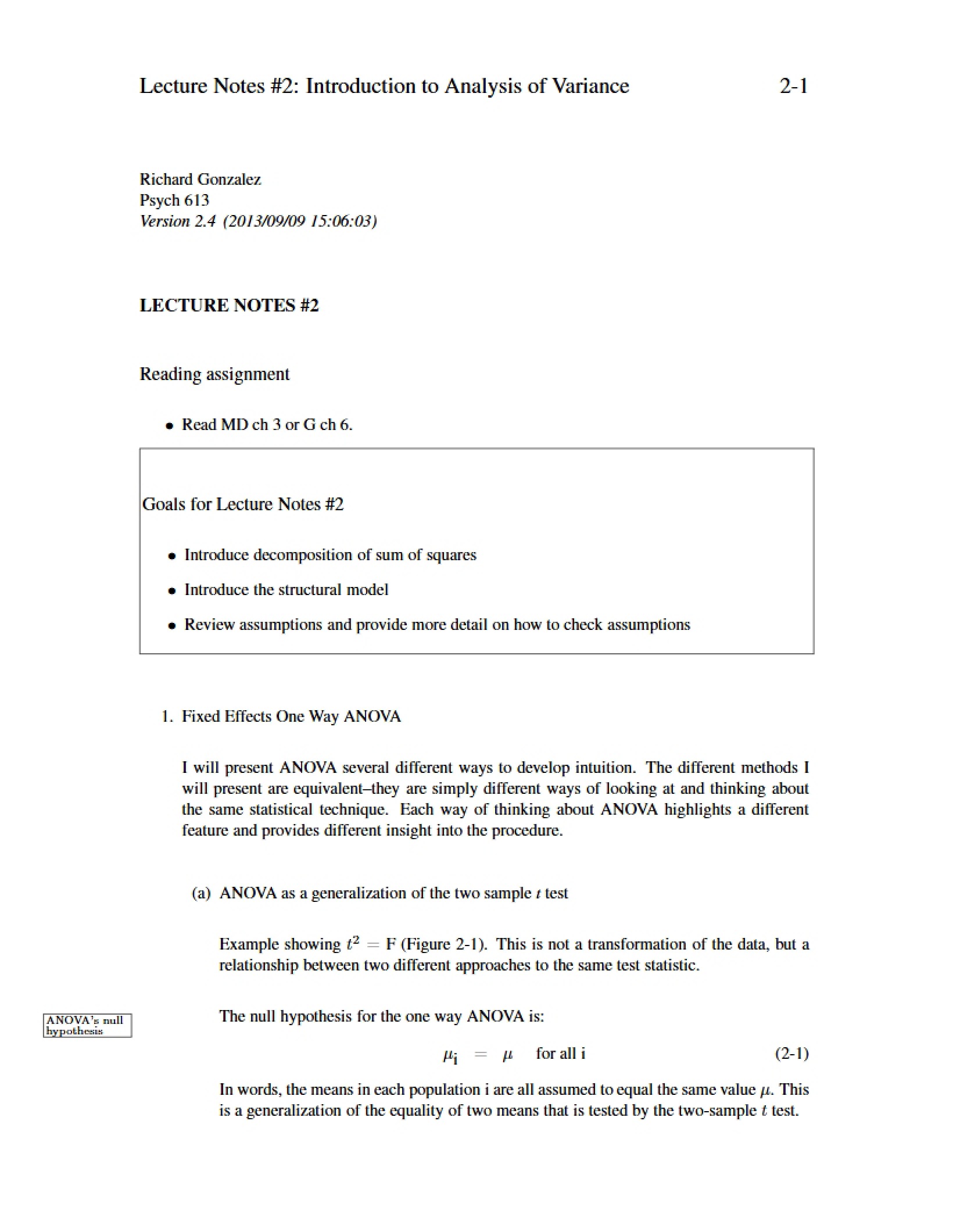 ANOVA Introduction