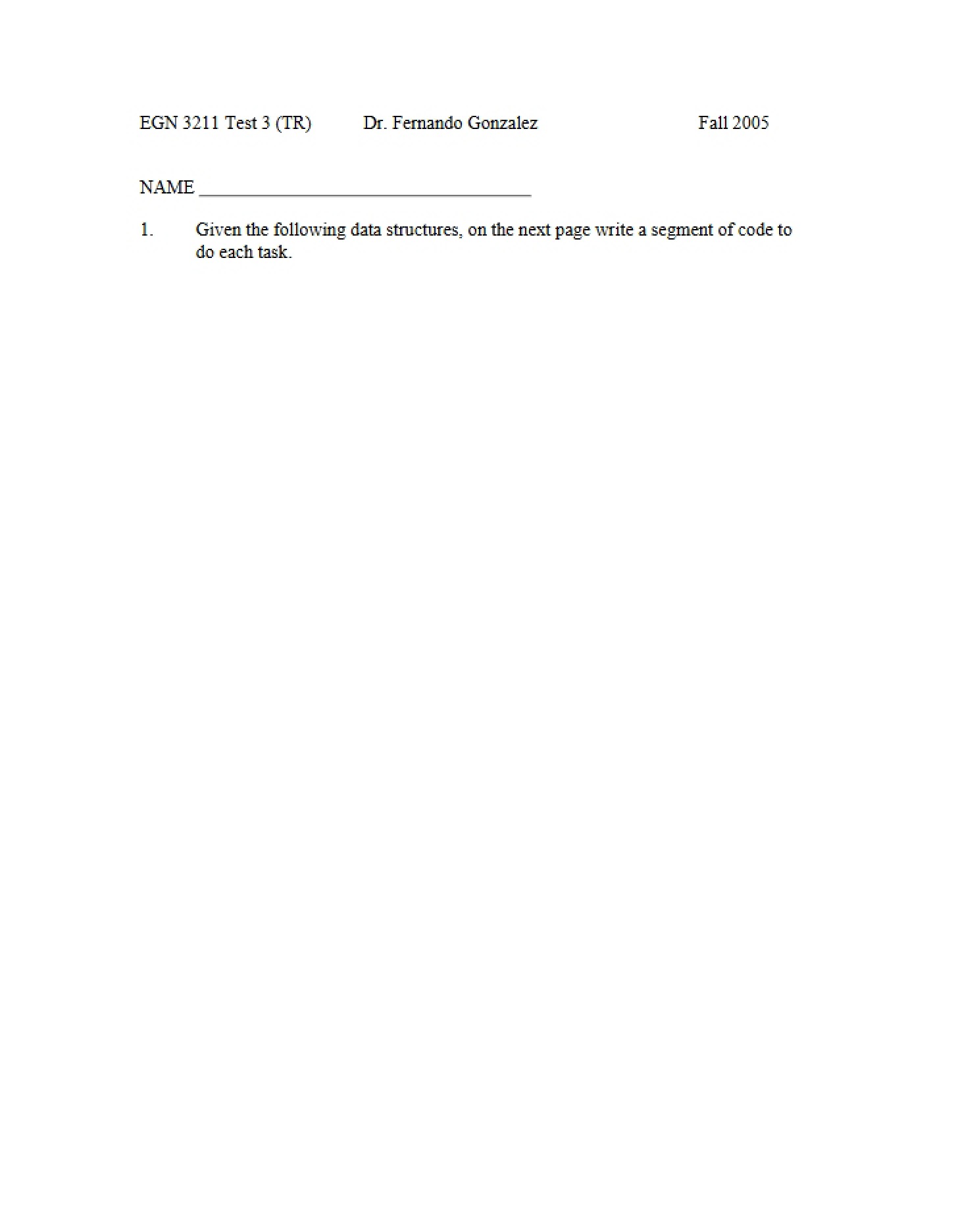 Test for EGN 3211