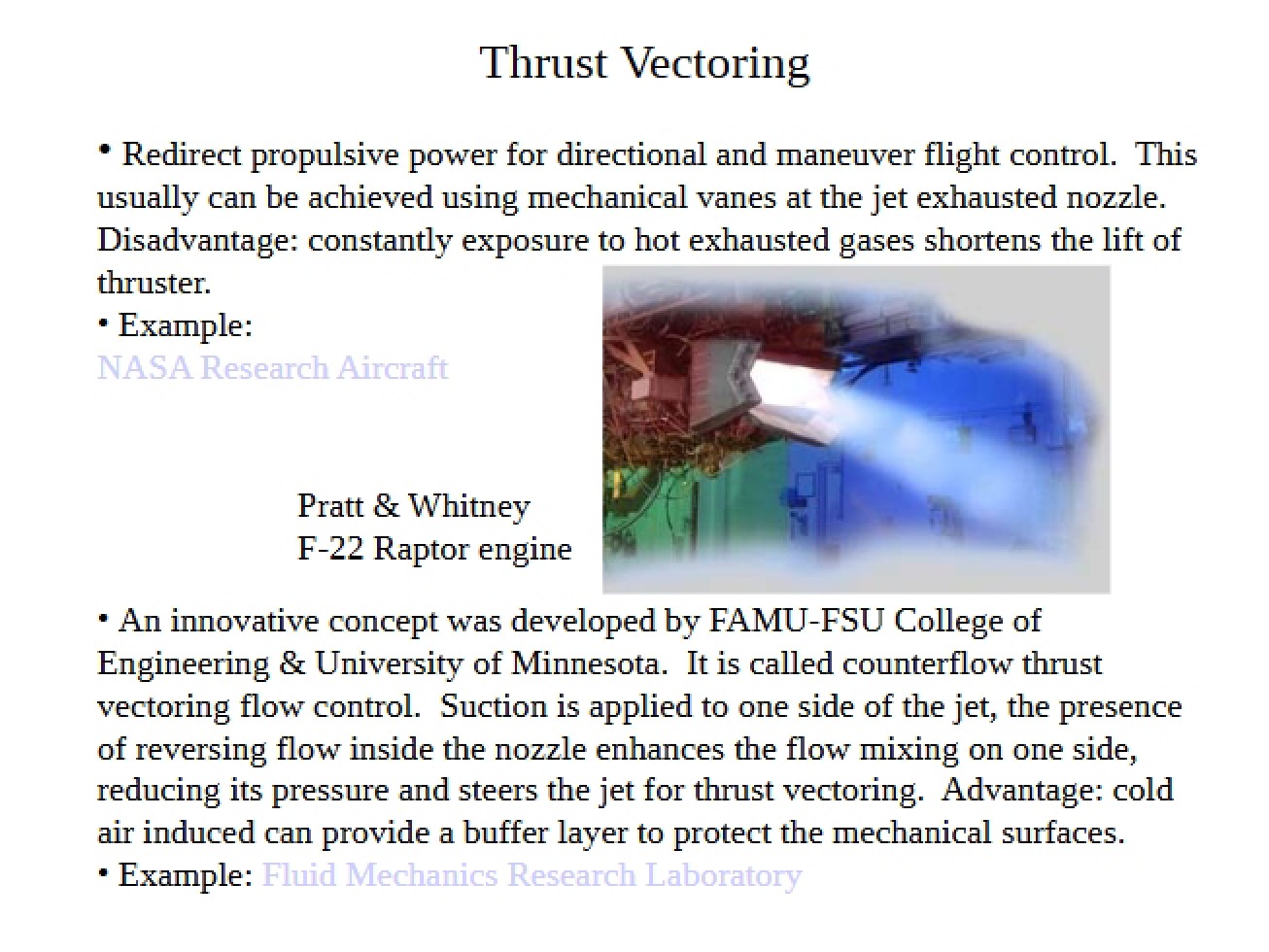 Explanation of Thrust Vectoring