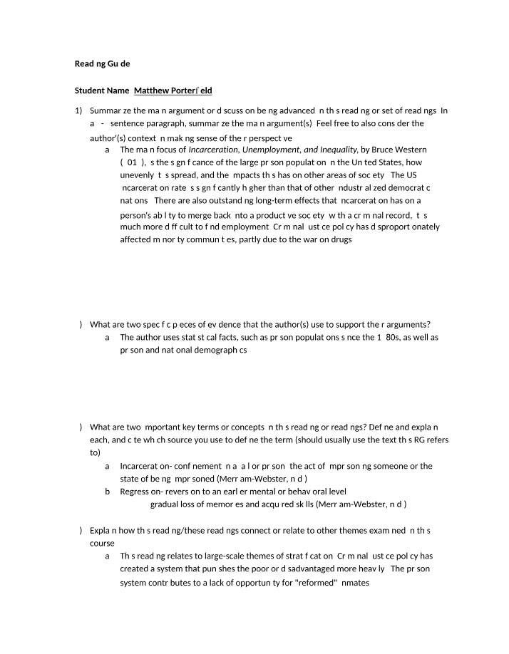 Western Reading Guide