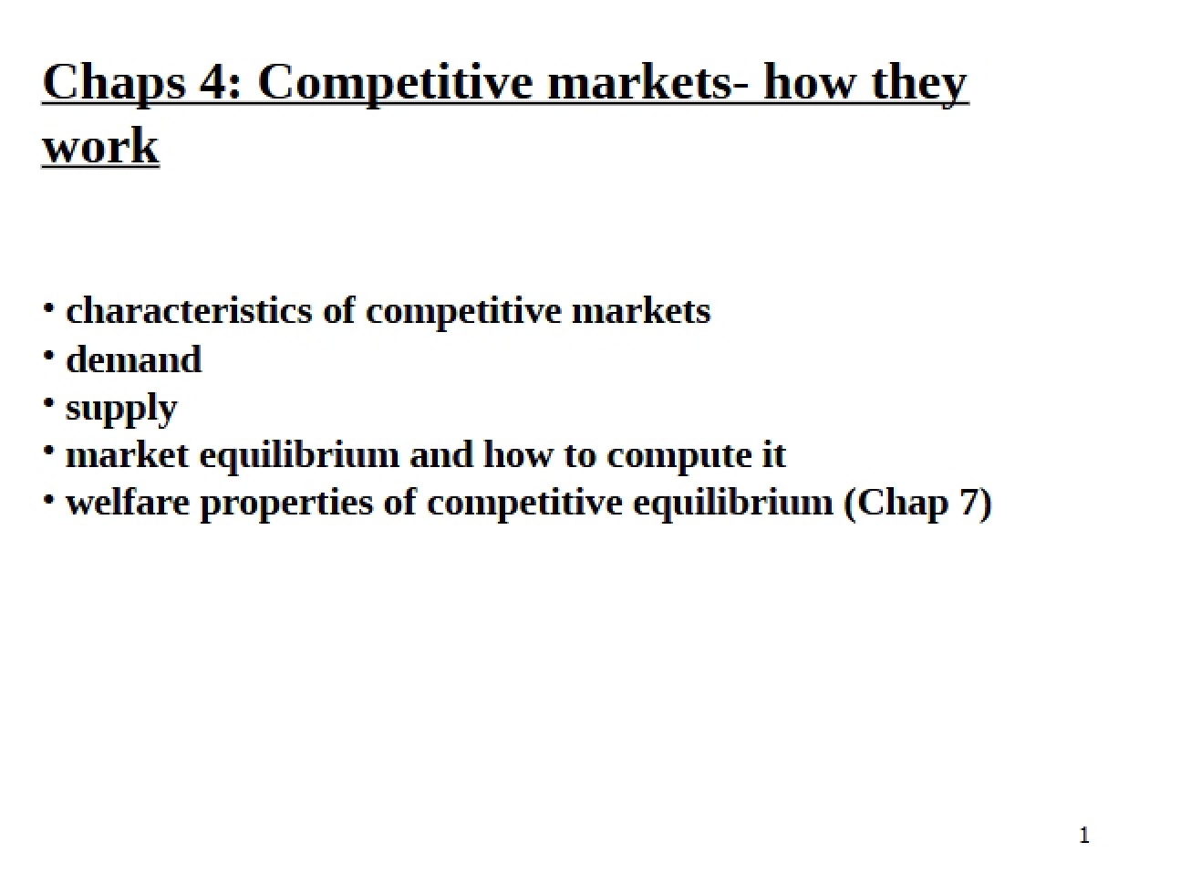 How Competitive Markets Function