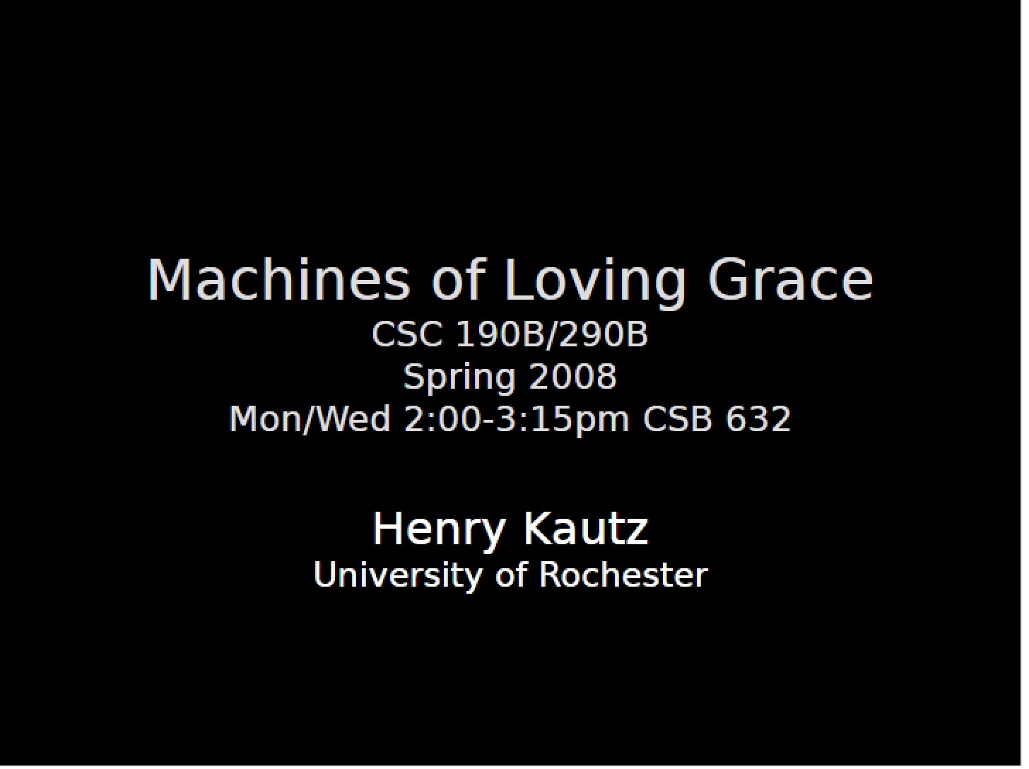 Machines of Loving Grace Notes