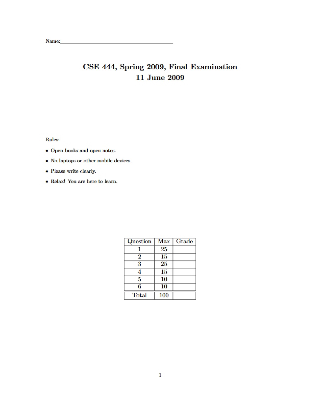 Course Revision Notes